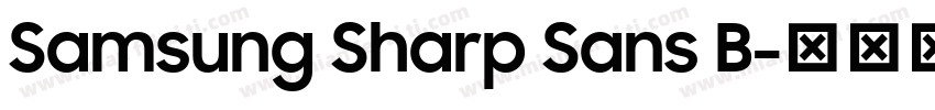 Samsung Sharp Sans B字体转换